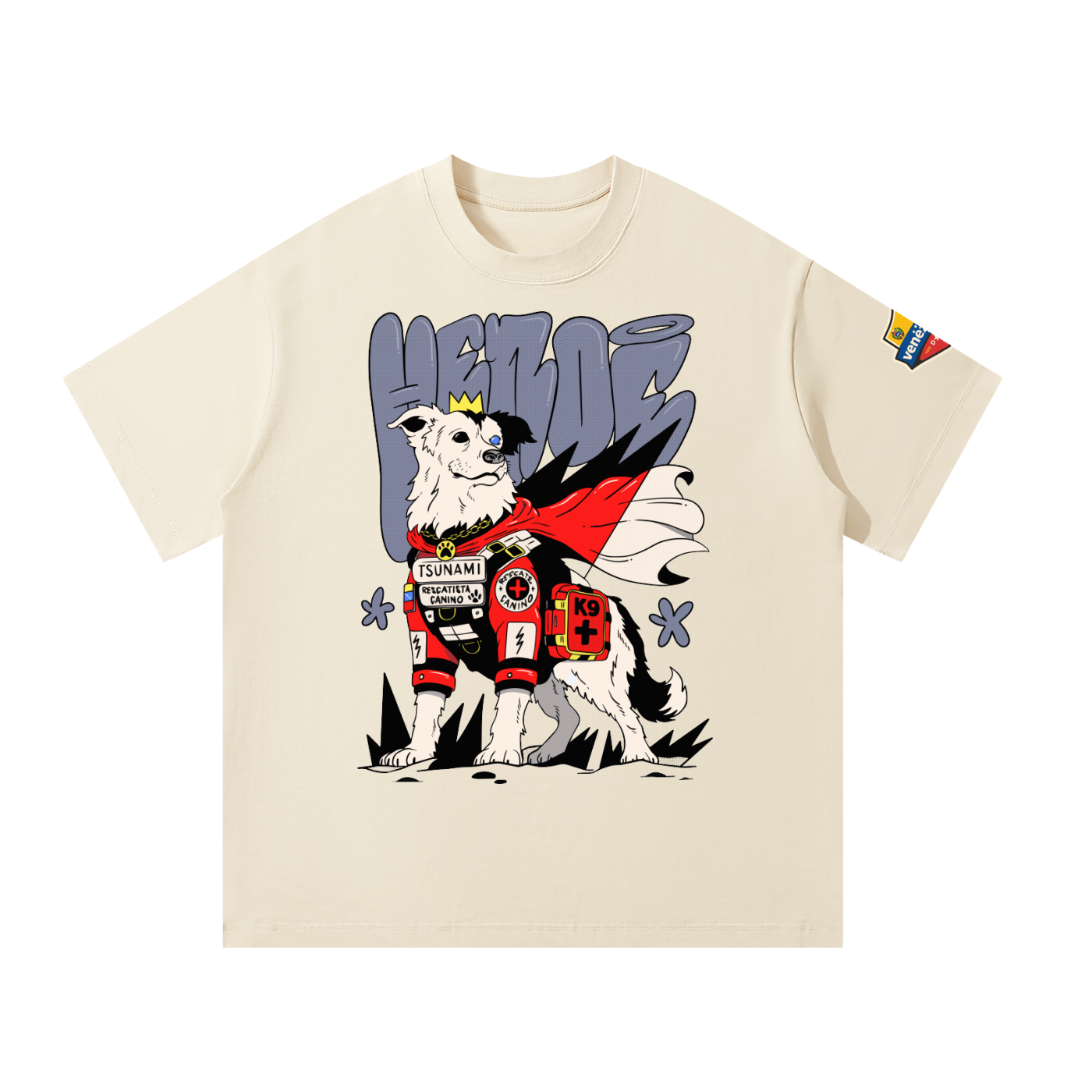 VENEZUELA HEROES Earthquake relief 1/100 limited edition T-shirt by RON THE KILLER. USA Edition