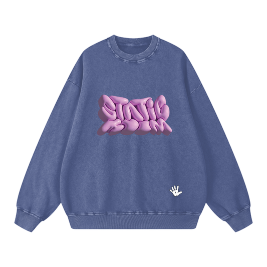 Acid Wash Oversize Ron The Killer Sweatshirt