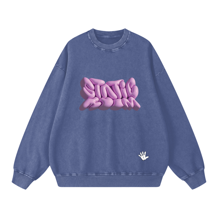 Acid Wash Oversize Ron The Killer Sweatshirt