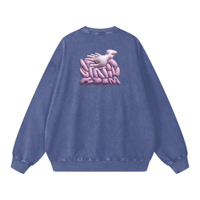 Acid Wash Oversize Ron The Killer Sweatshirt