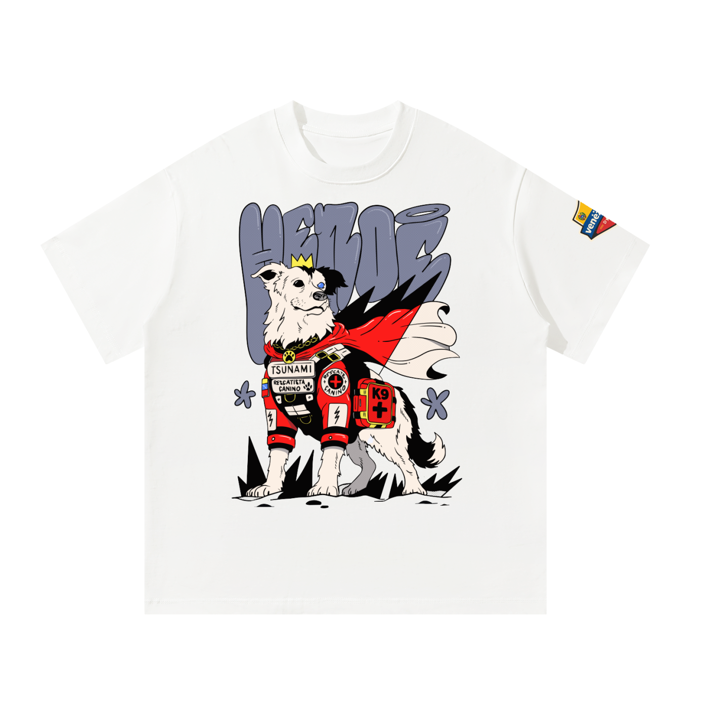 VENEZUELA HEROES Earthquake relief 1/100 limited edition T-shirt by RON THE KILLER. USA Edition