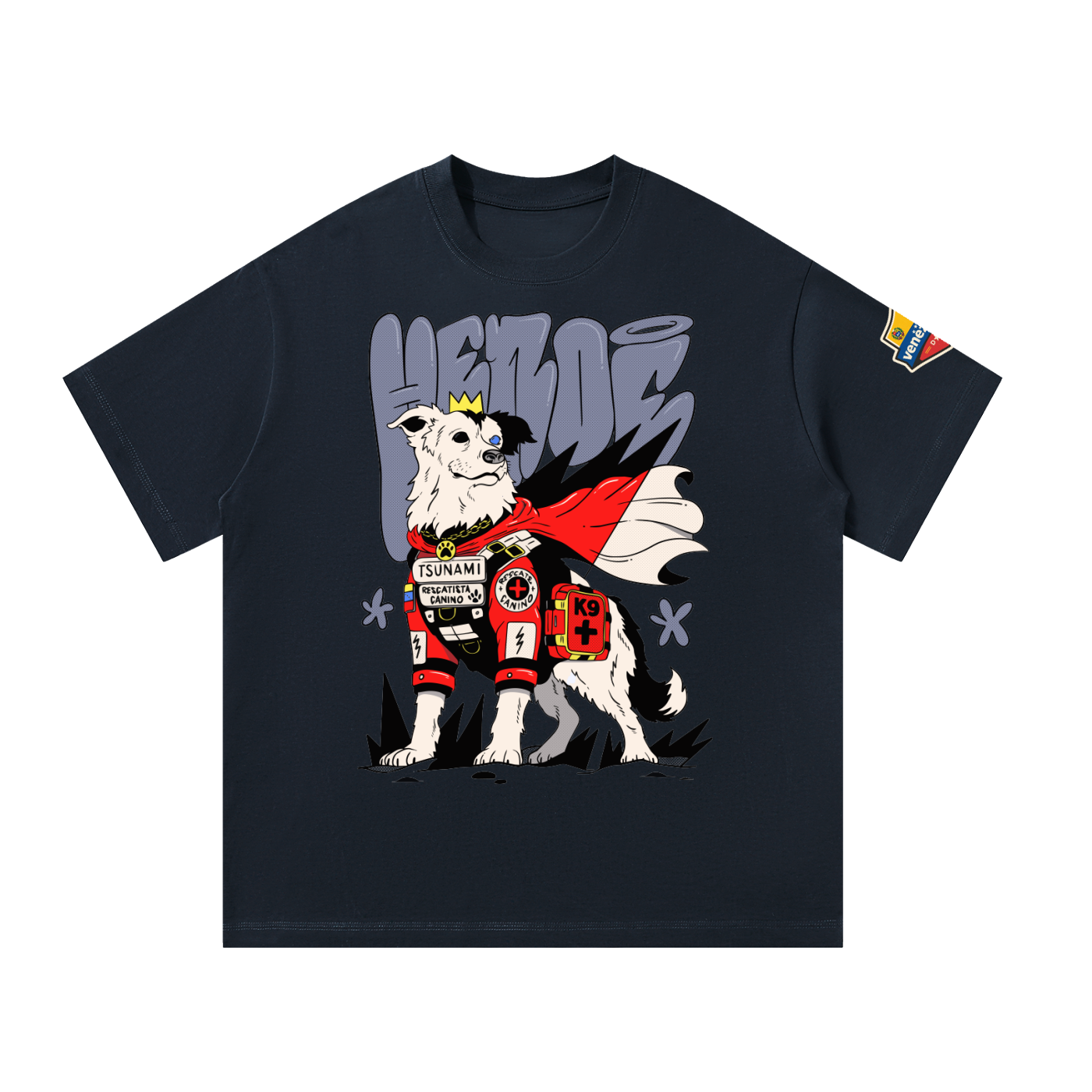VENEZUELA HEROES Earthquake relief 1/100 limited edition T-shirt by RON THE KILLER. USA Edition